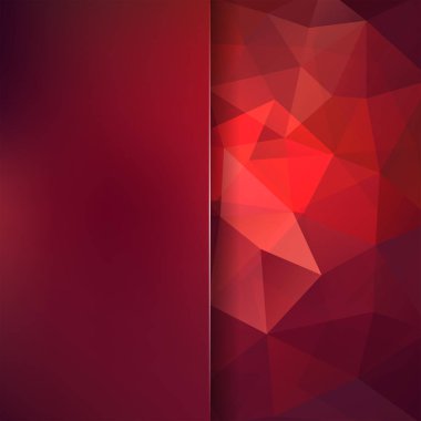 Arka plan kırmızı, kahverengi üçgen oluşan. İş sunumları veya web şablonu afiş afiş için geometrik tasarım. Vektör çizim