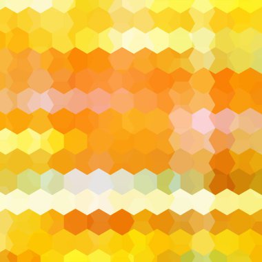 Arka plan sarı, turuncu altıgenler oluşan. İş sunumları veya web şablonu afiş afiş için geometrik tasarım. Vektör çizim