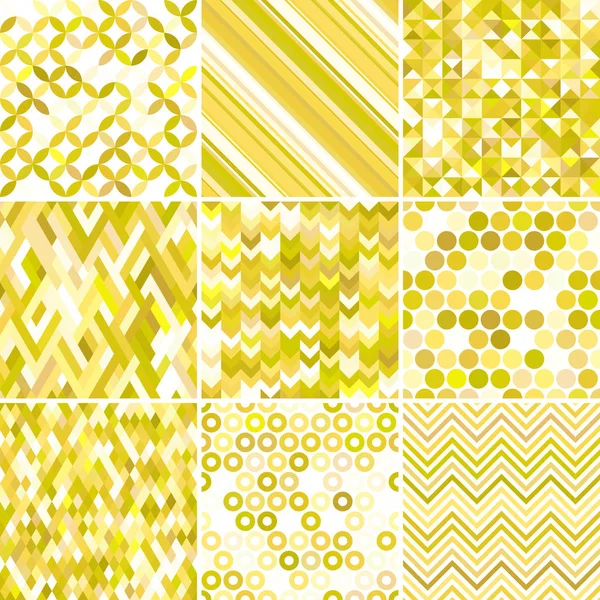 黄色シームレスな抽象的な幾何学的なパターン ベクトル イラスト入り — ストックベクタ