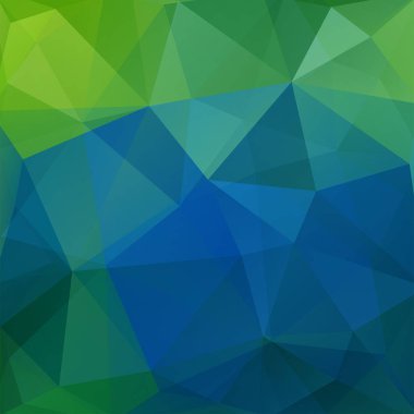 Yeşil, mavi geometrik şekiller arka plan. Mozaik desen. Vektör Eps 10. Vektör çizim