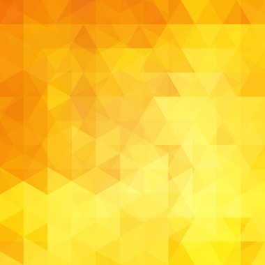 Soyut vektör arka plan sarı, turuncu üçgenler ile. Geometrik vektör çizim. Yaratıcı tasarım şablonu.