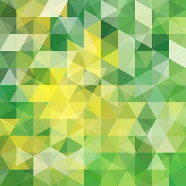 Abstract Vectorachtergrond Met Gele Groene Driehoeken Geometrische Vectorillustratie Template Voor — Stockvector