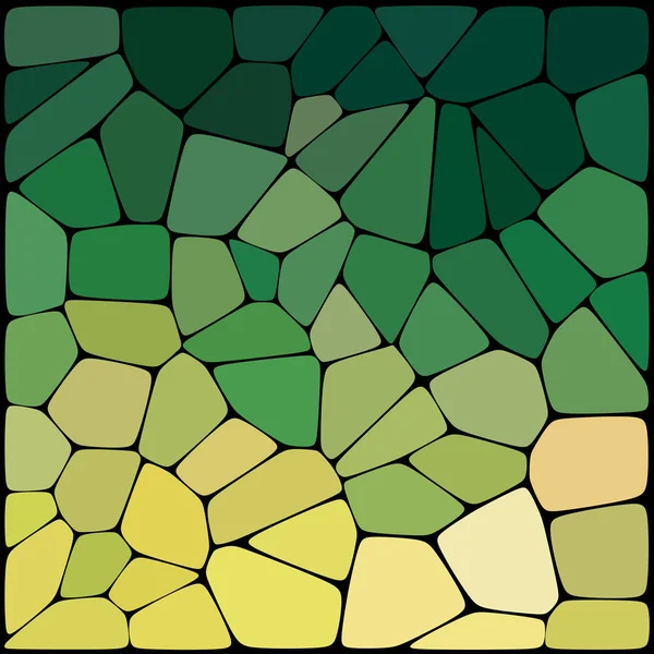 Astratto Sfondo Verde Geometrico Composto Elementi Geometrici Disposti Sfondo Nero — Vettoriale Stock