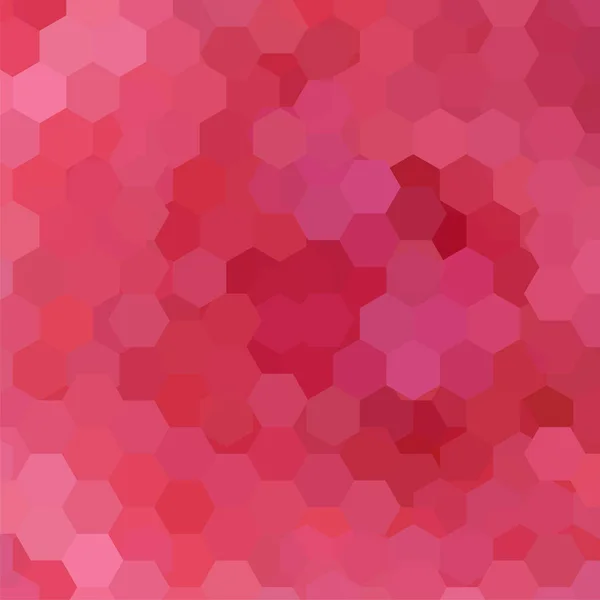 Fundo Feito Vermelho Hexágonos Rosa Composição Quadrada Com Formas Geométricas — Vetor de Stock