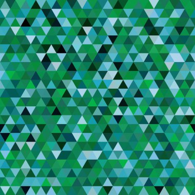 Yeşil, mavi üçgen oluşan arka plan. İş sunumları veya web şablonu afiş afiş için geometrik tasarım. İllüstrasyon model.