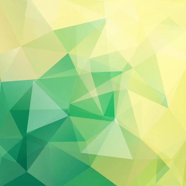 Geometrisches Muster Polygon Dreiecke Vektorhintergrund Gelben Grünen Tönen Illustrationsmuster — Stockvektor