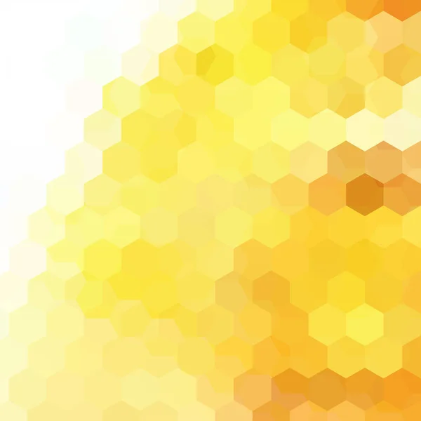 Abstrakter Hintergrund Bestehend Aus Gelben Weißen Sechsecken Geometrisches Design Für — Stockvektor