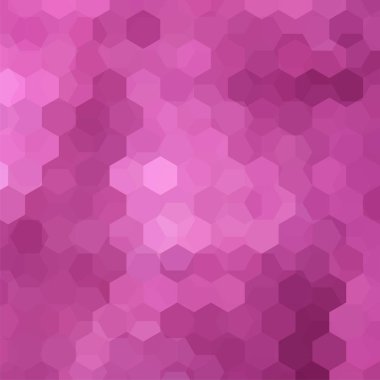 Soyut altıgen vektör arkaplanı. Pembe geometrik vektör çizimi. Yaratıcı tasarım şablonu.