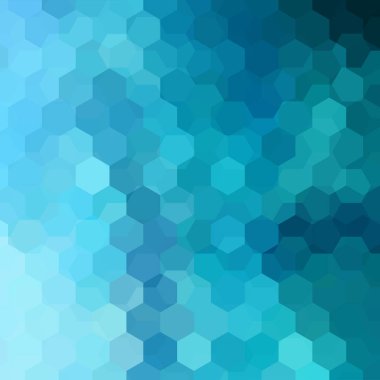 Mavi altıgenden yapılmış bir arka plan. Geometrik şekilli kare bileşim. Eps 10