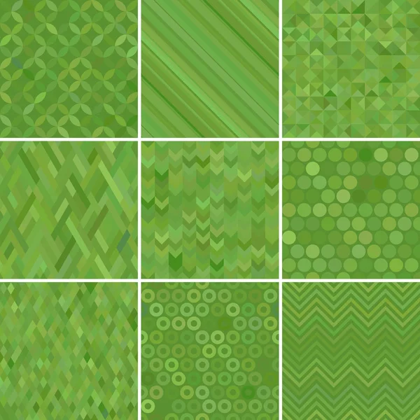 緑シームレスな抽象的な幾何学的なパターン ベクトル イラスト入り — ストックベクタ