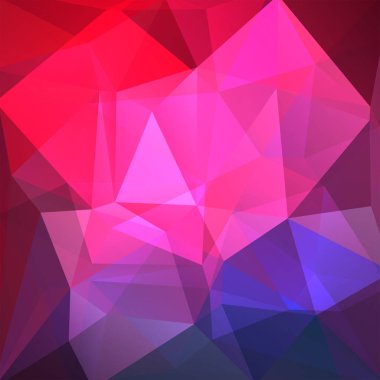 Arka plan pembe, mor üçgenler yaptı. Geometrik şekiller ile kare kompozisyon. EPS 10