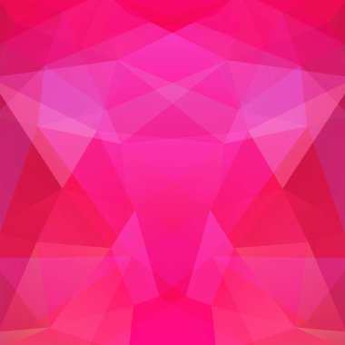 Pembe üçgenlerden oluşan bir arka plan. Geometrik şekilli kare bileşim. Eps 10