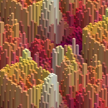 Soyut küpleri arka plan tasarımı için. Sarı, kırmızı, turuncu renkler. Vektör Eps10