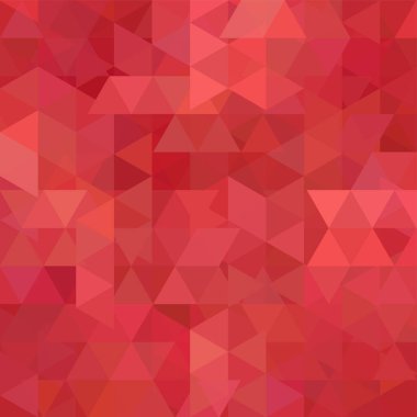 Üçgenler ile soyut vektör arka plan. Kırmızı geometrik vektör çizim. Yaratıcı tasarım şablonu.