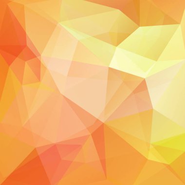 Arka plan sarı, turuncu üçgenler oluşan. İş sunumları veya web şablonu afiş afiş için geometrik tasarım. Vektör çizim