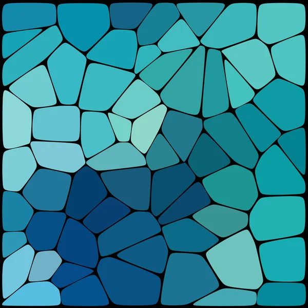 Abstrakter geometrischer blauer Hintergrund, bestehend aus geometrischen Elementen, die auf schwarzem Hintergrund angeordnet sind. Vektorillustration. — Stockvektor