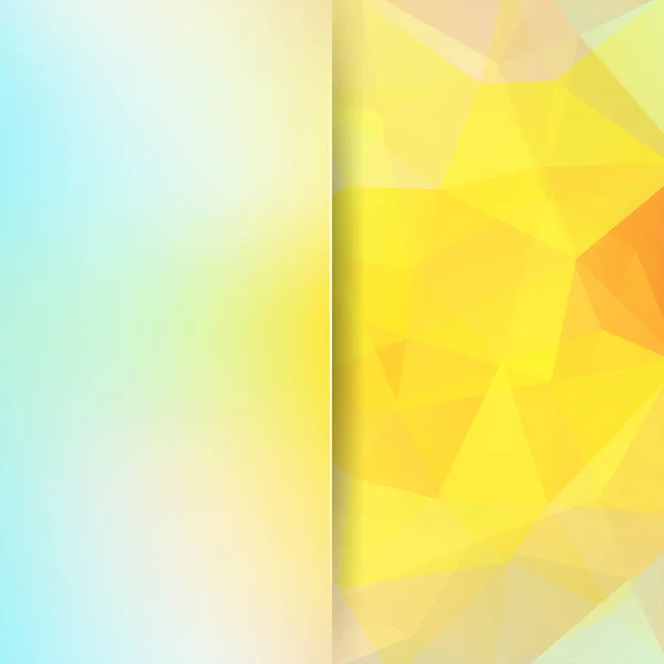 Astratto stile geometrico sfondo giallo. Fondo sfocato con vetro. Illustrazione vettoriale — Vettoriale Stock