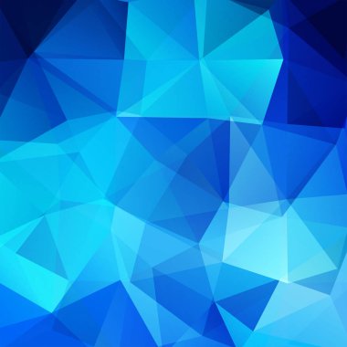 Mavi üçgenlerden oluşan bir arka plan. Geometrik şekilli kare bileşim. Eps 10