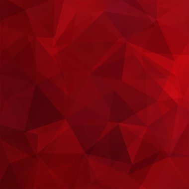 Soyut kırmızı mozaik arkaplan. Üçgen geometrik arkaplan. Tasarım elemanları. Vektör illüstrasyonu