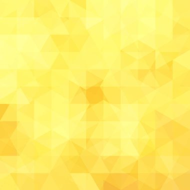 Soyut sarı mozaik arka plan. Üçgen geometrik arkaplan. Tasarım elemanları. Vektör illüstrasyonu