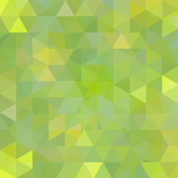 Fond vectoriel abstrait avec des triangles verts et jaunes. Illustration vectorielle géométrique. Modèle de conception créative . — Image vectorielle