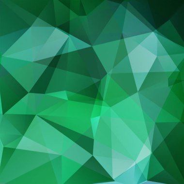Soyut çokgen vektör arkaplanı. Yeşil geometrik vektör çizimi. Yaratıcı tasarım şablonu.