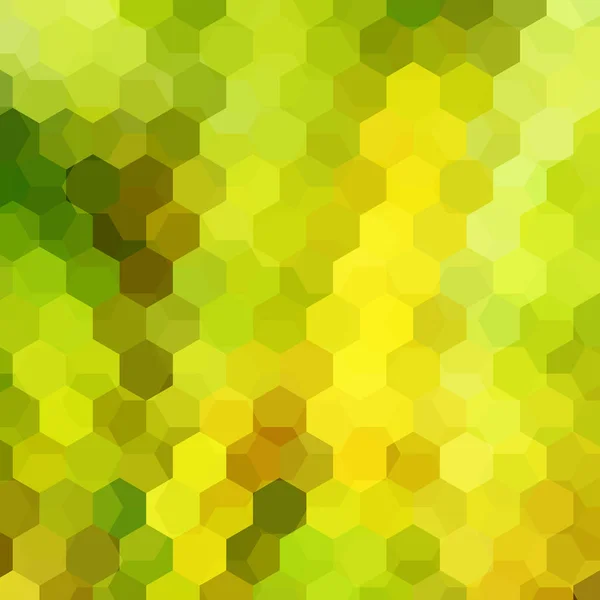 Bakgrund av gula, gröna geometriska former. Mosaikmönster. Vektor EPS 10. Vektorillustration — Stock vektor