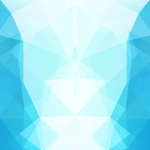 Abstraktes Mosaik. Dreieck geometrischer Hintergrund. Designelemente. Vektorillustration. Blaue, weiße Farben. — Stockvektor