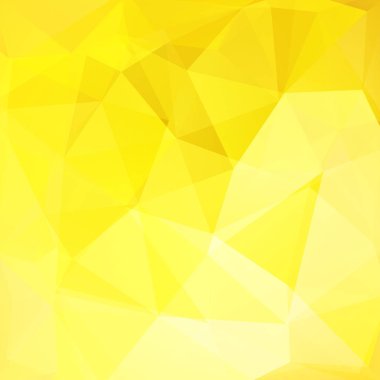 Soyut sarı mozaik arka plan. Üçgen geometrik arkaplan. Tasarım elemanları. Vektör illüstrasyonu