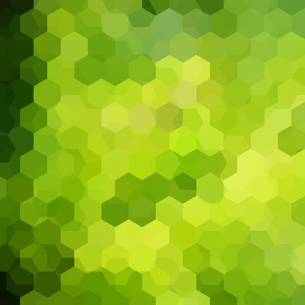 기하학적 패턴, 녹색 음색에서 육각형으로 벡터 배경. 일러스트 패턴 — 스톡 벡터