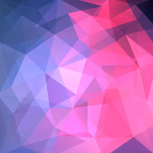 Pozadí vyrobené z růžových modrých trojúhelníků. Čtvercové složení s geometrickými obrazci. EPS 10 — Stockový vektor