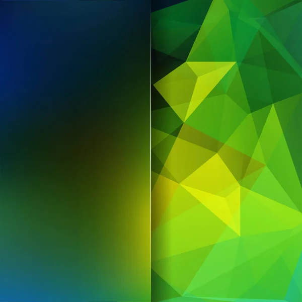 Fundo mosaico abstrato. Contexto azul. Fundo geométrico triangular. Elementos de design. Ilustração vetorial. Amarelo, verde, cores azuis — Vetor de Stock