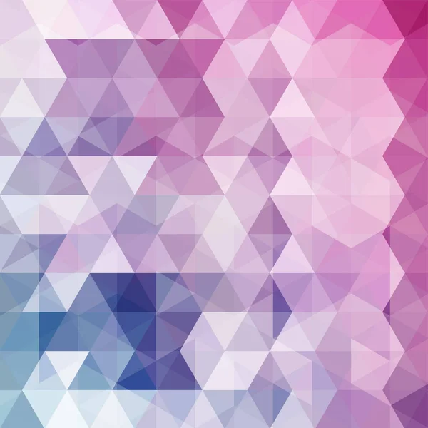 Sfondo astratto composto da triangoli rosa, blu, bianchi. Design geometrico per presentazioni aziendali o volantino banner modello web. Illustrazione vettoriale — Vettoriale Stock