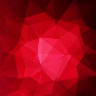 Soyut kırmızı mozaik arkaplan. Üçgen geometrik arkaplan. Tasarım elemanları. Vektör illüstrasyonu