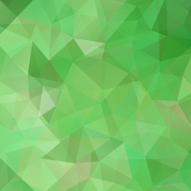 Soyut yeşil mozaik arka plan. Üçgen geometrik arka plan. Tasarım öğeleri. Vektör çizim
