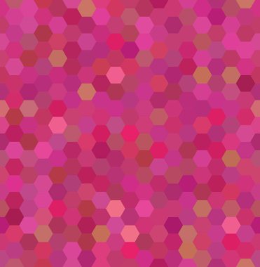 Pembe altıgenler oluşan sorunsuz arka plan. İş sunumları veya web şablonu afiş afiş için geometrik tasarım. Vektör çizim