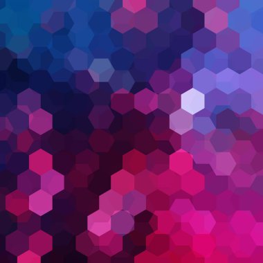 Vektör arka plan mavi, mor altıgenler ile. Kullanılabilir kapak tasarımı, kitap tasarımı, Web sitesi arka plan. Vektör çizim