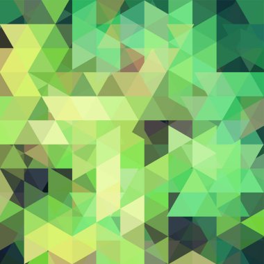 Arka plan yeşil üçgenler yaptı. Geometrik şekiller ile kare kompozisyon. EPS 10