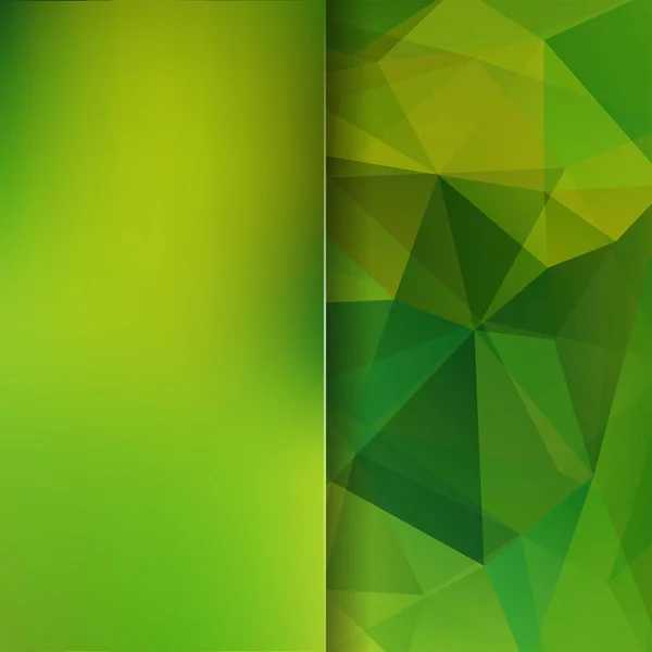 Abstrato fundo mosaico verde. Contexto azul. Fundo geométrico triangular. Elementos de design. Ilustração vetorial — Vetor de Stock
