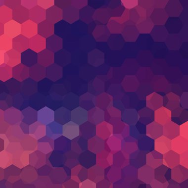 Arka plan pembe, mor altıgenler yaptı. Geometrik şekiller ile kare kompozisyon. EPS 10