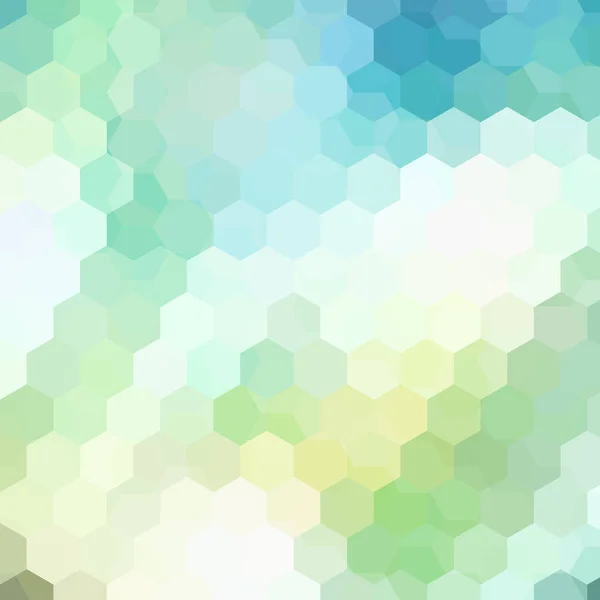 Esagoni astratti sfondo vettoriale. Illustrazione vettoriale geometrica. Modello di design creativo. Colori verde pastello, blu, bianco . — Vettoriale Stock