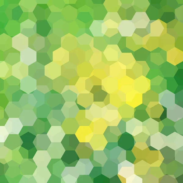 Абстрактный фон, состоящий из желтых, зеленых шестиугольников. Геометрический дизайн для бизнес-презентаций или веб-рекламы. Векторная иллюстрация — стоковый вектор