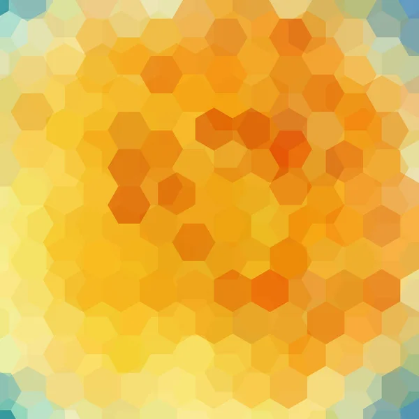 Geometrik desen, sarı, turuncu tonlarında altıgenler ile vektör arka plan. Çizim deseni — Stok Vektör