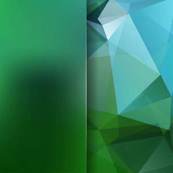 Fundo abstrato constituído por triângulos verdes, azuis. Design geométrico para apresentações de negócios ou panfleto de banner de modelo web. Ilustração vetorial — Vetor de Stock