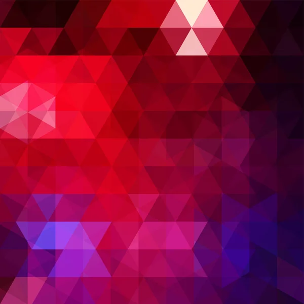 Abstracte mozaïek achtergrond. Driehoek geometrische achtergrond. Design elementen. Vector illustratie. Rode, blauwe kleuren. — Stockvector