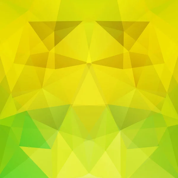 Fond abstrait composé de triangles jaunes et verts. Conception géométrique pour les présentations professionnelles ou le flyer de bannière de modèle Web. Illustration vectorielle — Image vectorielle