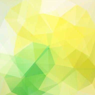 Sarı, yeşil geometrik şekillerin arkaplanı. Mozaik model. Vektör EPS 10. Vektör illüstrasyonu