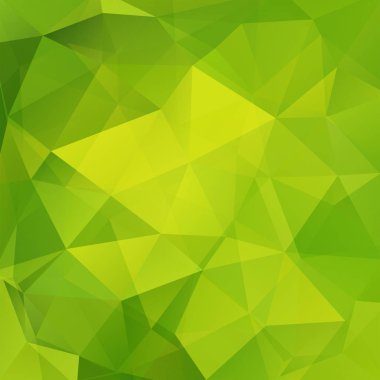 Yeşil üçgen oluşan arka plan. İş sunumları veya web şablonu afiş afiş için geometrik tasarım. Vektör çizim