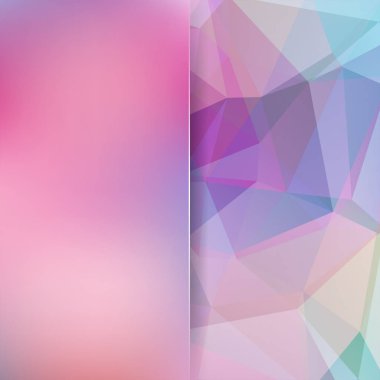 Pembe üçgen oluşan arka plan. İş sunumları veya web şablonu afiş afiş için geometrik tasarım. Vektör çizim