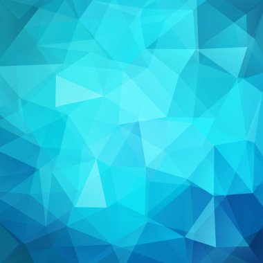 Mavi üçgenlerden oluşan bir arka plan. Geometrik şekilli kare bileşim. Eps 10